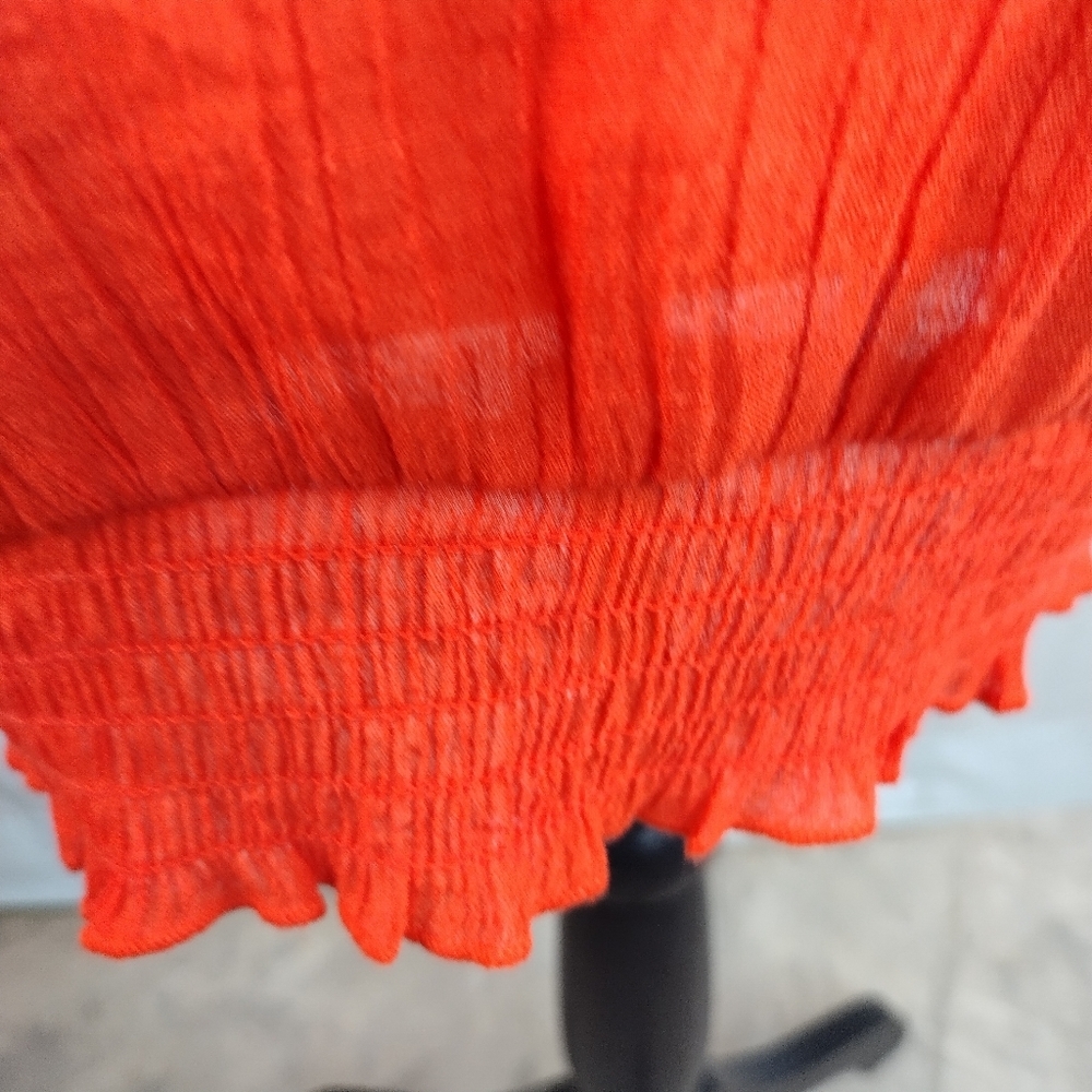 Zac & Rachel Women's Size XL Orange Beaded Blouse City Fashion - Picture 6 of 13